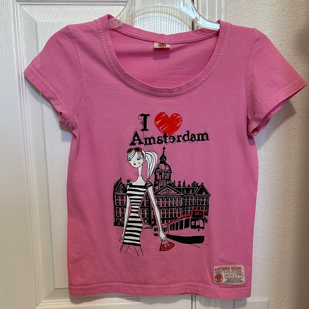 Women’s Pink Amsterdam Graphic T-Shirt